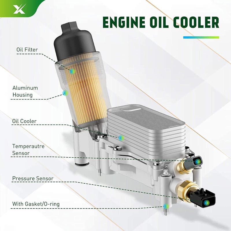 XIMAKA 926-959 Aluminum Engine Oil Filter Housing with Oil Cooler Adapter Assembly Fit for 2011-2016 Chrysler 200 300, Dodge Charger, Cherokee, Promaster, Ram 1500, Jeep, 3.6L V6, 68105583AF 5184294AE