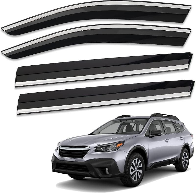 Tape-On Side Window Visor Deflector Rain Guards
