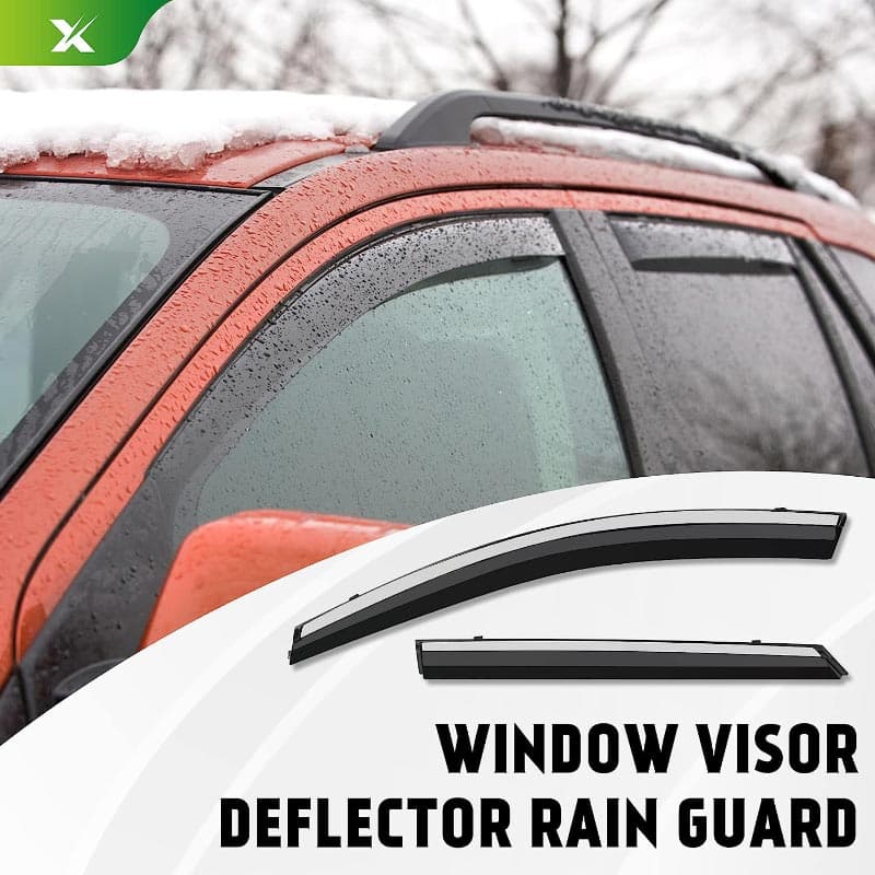 Tape-On Side Window Visor Deflector Rain Guards